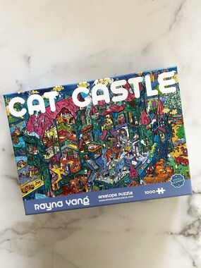 Antelope Puzzles - Cat Castle - 1,000 Piece Jigsaw Puzzle - Art by Rayna Yang